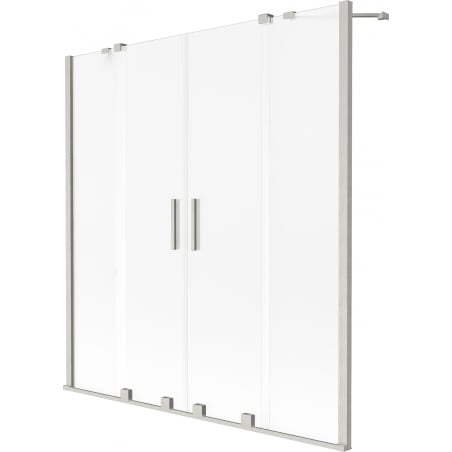 Mexen Velar Duo параван за вана, двукрилен плъзгащ се 160 x 150 см, матиран, четкан никел - 896-160-000-32-97