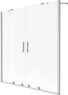 Mexen Velar Duo параван за вана, двукрилен плъзгащ се 160 x 150 см, матиран, четкан никел - 896-160-000-32-97