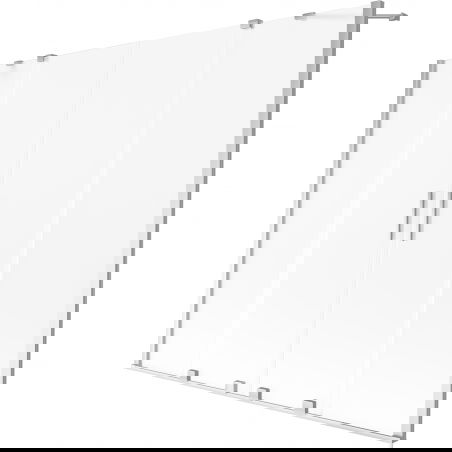 Mexen Velar Duo параван за вана с 2 крила плъзгащ се 170 x 150 cm, мраз, хром - 896-170-000-32-01