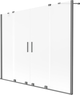 Mexen Velar Дуо параван за вана 2-крилен плъзгащ се 170 x 150 см, матирано, gun metal - 896-170-000-32-95