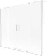 Mexen Velar Duo разтегателен параван за вана с 2 крила 190 x 150 см, матов, бял - 896-190-000-32-20