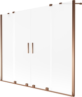 Mexen Velar Duo двукрила плъзгаща се вана, 190 x 150 cm, мразовита, розово злато - 896-190-000-32-60