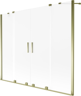 Mexen Velar Duo параван за вана с 2 плъзгащи се крила 200 x 150 cm, матиран, златен - 896-200-000-32-50