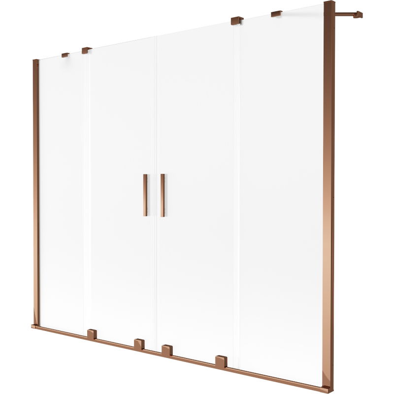 Mexen Velar Duo двукрилен подвижен панели 200 x 150 cm, матирано, розово злато - 896-200-000-32-60