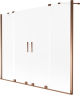 Mexen Velar Duo параван за вана, двукрил, плъзгащ се, 200 x 150 cm, матов, розово злато - 896-200-000-32-60