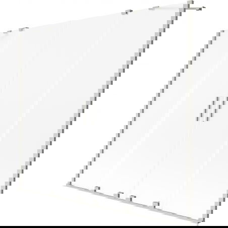 Mexen Velar Duo параван за баня с 2 крила, плъзгащ се, 200 x 150 см, мраз, матиран никел - 896-200-000-32-97