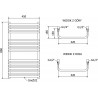Mexen Apollo баня радиатор 860 x 450 мм, 424 W, бял - W117-0860-450-00-20