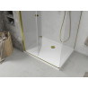 Mexen Lima сгъваемо душ кабина 80 x 100 см, прозрачно, злато + поддушник Flat