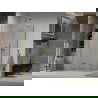 Mexen Лима сгъваем душ кабина 80 x 90 см, прозрачна, златна - 856-080-090-50-00