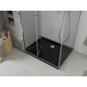 Mexen Lima сгъваема душ кабина 90 x 100 см, прозрачна, хром + корито Flat, черно