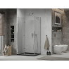 Mexen Lima сгъваем душ кабина 100 x 80 см, прозрачна, хром + поддушник Flat, черен