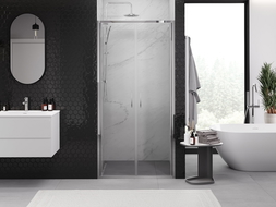 Mexen Exo двойни душ кабини, 70 см, прозрачни, хром - 814-070-000-01-00