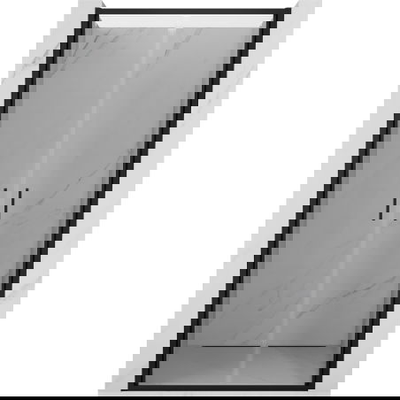 Mexen Exo двойни люлеещи се душ врати 80 cm, прозрачни, черни - 814-080-000-70-00