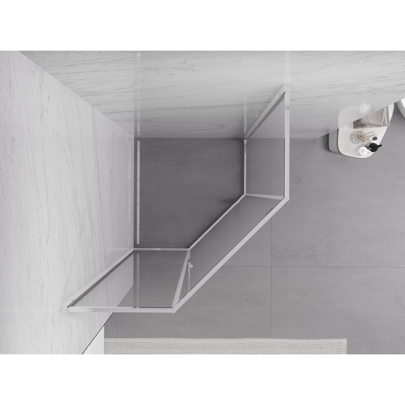 Mexen Exo-R петоъгълна душ кабина 80 x 80 см, прозрачна, хром - 812-080-080-01-00