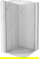 Mexen Exo петоъгълна душ кабина с врата 80 x 80 cm, прозрачна, хром - 812-080-080-01-00