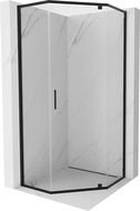 Mexen Exo петстенна душ кабина с врата 80 x 80 см, прозрачна, черна - 812-080-080-70-00