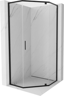 Mexen Exo-R петоъгълна душ кабина с врата 80 x 80 см, прозрачна, черна