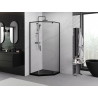 Mexen Exo-R петоъгълна душ кабина с врата 80 x 80 см, прозрачна, черна