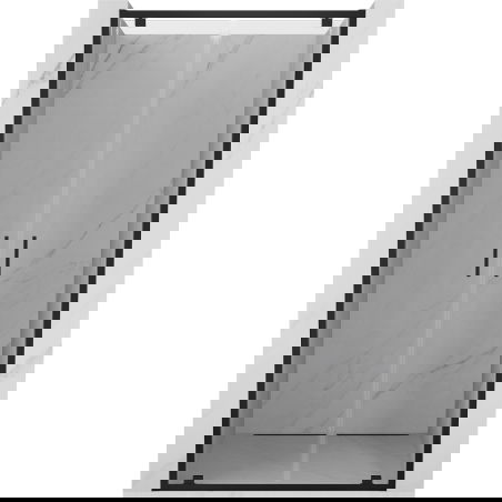 Mexen Exo двойни душ врати, отварящи се, 70 см, прозрачни, черни - 8182-070-000-70-00