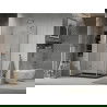 Mexen Лима сгъваема душ кабинка 120 x 90 см, прозрачно, хром + Flat поддън, черен - 856-120-090-01-00-4070