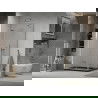 Mexen Лима сгъваема душ кабинка 120 x 90 см, прозрачно, хром + Flat поддън, черен - 856-120-090-01-00-4070