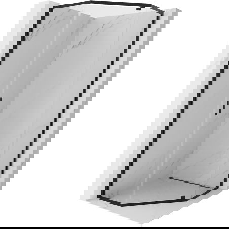 Mexen Exo петоъгълен душ кабина с врати 100 x 100 см, прозрачна, черна - 812-100-100-70-00