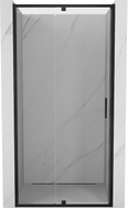 Mexen Exo-R плъзгащи се душ врати 120 см, прозрачни, черни - 819-120-000-70-00