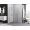 Mexen Exo-B Duo отваряема душ кабина 70 x 70 см, прозрачна, хром - 814-070-070-01-00