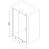 Mexen Exo-R отворяеми душ врати 105 см, прозрачни, черни - 819-105-000-70-00