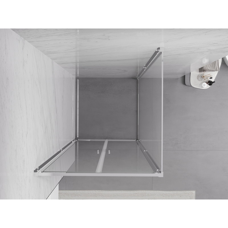 Mexen Exo-B Duo отваряема душ кабина 80 x 80 cm, прозрачна, хром - 814-080-080-01-00
