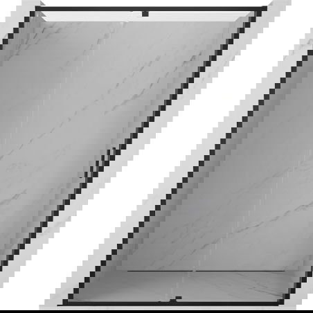 Mexen Exo врати за душ преграда с отваряне 155 см, прозрачни, черни - 819-155-000-70-00