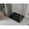 Mexen Lima сгъваема душ кабина 80 x 100 см, прозрачна, златна + черен поддушник