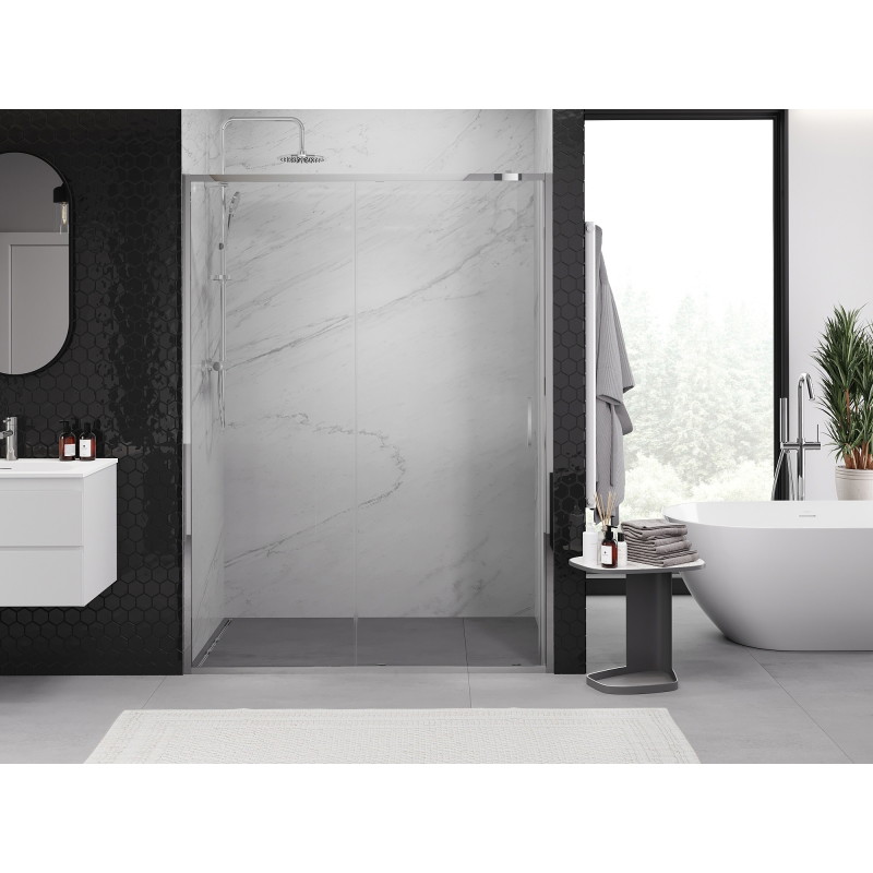 Mexen Exo-S плъзгащи се душ врати 160 см, прозрачни, хром - 8151-160-000-01-00