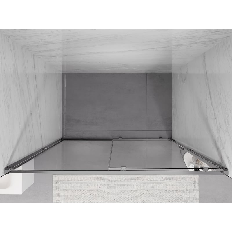 Mexen Exo-S плъзгащи се душ врати 155 см, прозрачен, хром - 8151-155-000-01-00