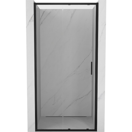 Mexen Exo-S плъзгащи се душ врати 125 см, прозрачни, черни - 8151-125-000-70-00