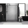 Mexen Exo-S плъзгаща се душ врата 135 см, прозрачен, черен - 8151-135-000-70-00