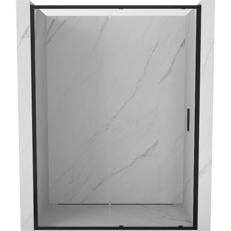 Mexen Exo-S плъзгащи душ врати 150 см, прозрачни, черни - 8151-150-000-70-00