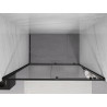 Mexen Exo-S плъзгащи душ врати 150 см, прозрачни, черни - 8151-150-000-70-00