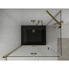 Mexen Lima сгъваем душ кабина 90 x 100 см, прозрачен, златист + корито Flat, черен