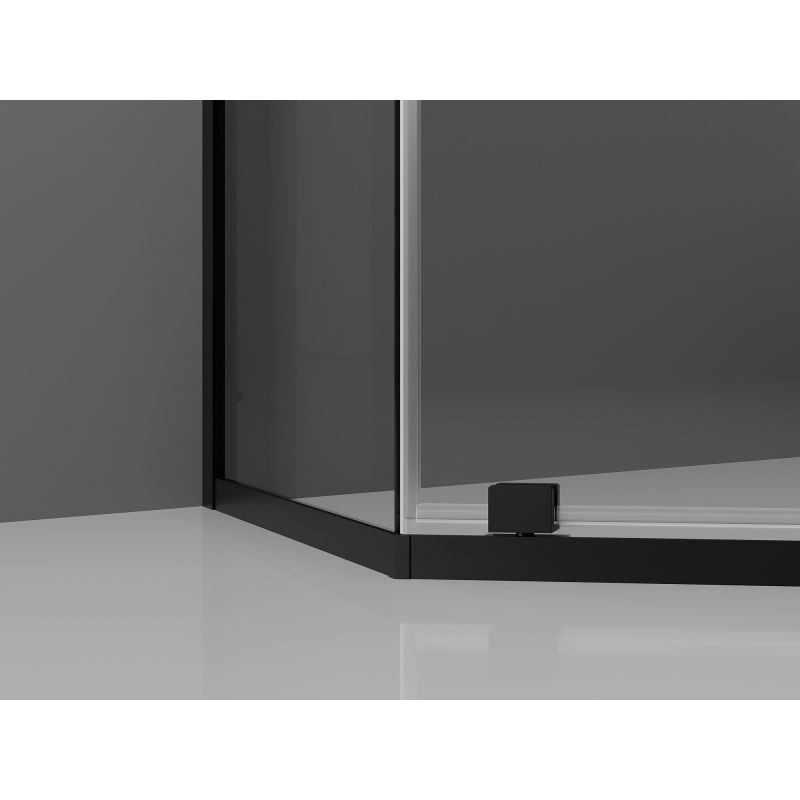 Mexen Exo петстенна сглобяема душ кабина 80 x 80 см, прозрачна, черна - 812-080-080-70-00