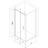 Mexen Exo-F сгъваема душ кабина 85 x 70 см, прозрачна, хром - 816-085-070-01-00