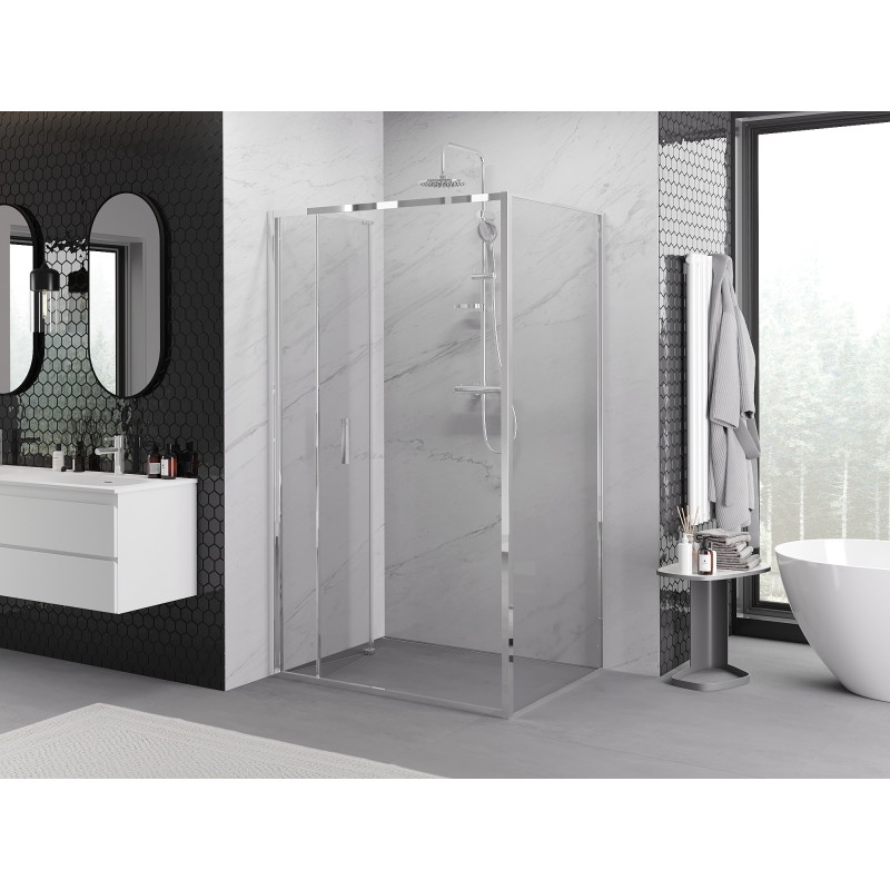 Mexen Exo-F сгъваема душ кабина 70 x 100 см, прозрачна, хром - 816-070-100-01-00