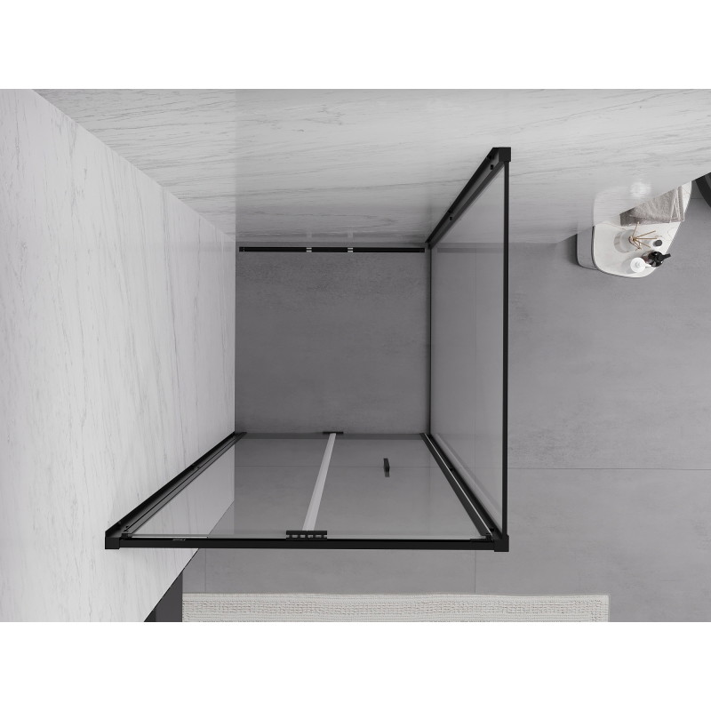Mexen Exo-F сгъваема душ кабина 70 x 70 см, прозрачна, черна - 816-070-070-70-00