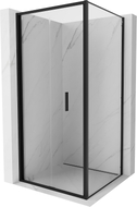 Mexen Exo-F складна душ кабина 80 x 80 см, прозрачна, черна - 816-080-080-70-00