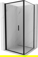 Mexen Exo сгъваема душ кабина 80 x 80 см, прозрачна, черна - 816-080-080-70-00