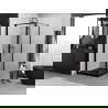 Mexen Exo сгъваема душ кабина 85 x 85 см, прозрачна, черна - 816-085-085-70-00