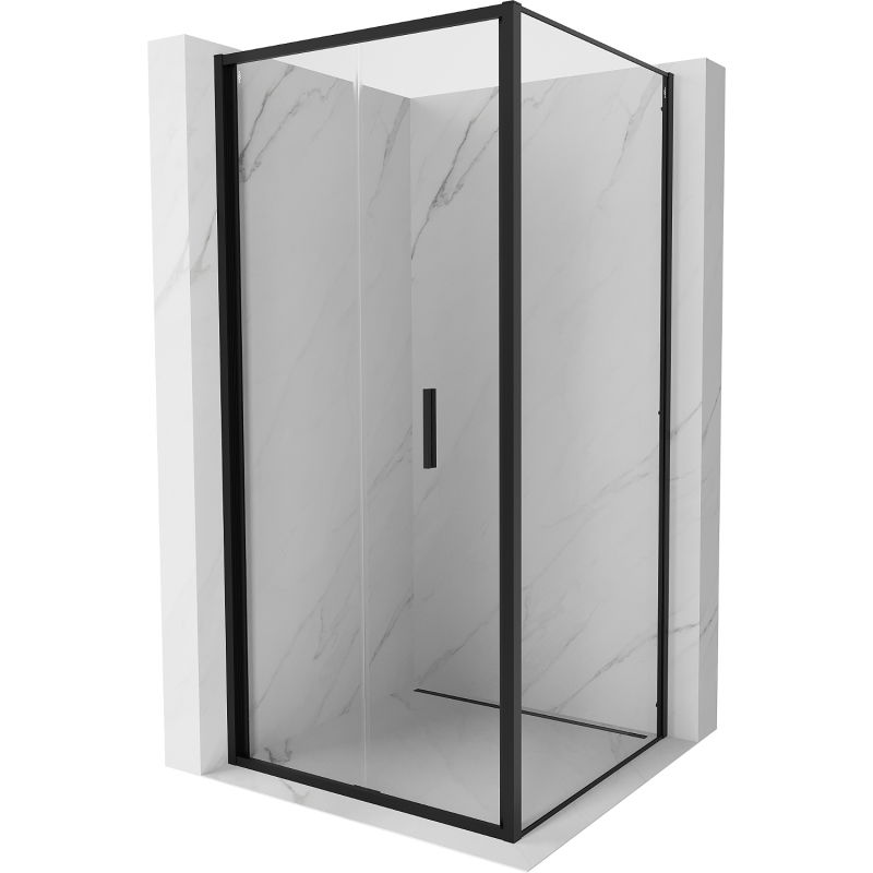 Mexen Exo сгъваема душ кабина 85 x 85 см, прозрачна, черна - 816-085-085-70-00