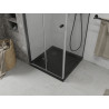 Mexen Lima сгъваема душ кабина 80 x 80 см, прозрачна, черна + поднос Flat, черен