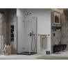 Mexen Lima сгъваема душ кабина 80 x 80 см, прозрачна, черна + поднос Flat, черен
