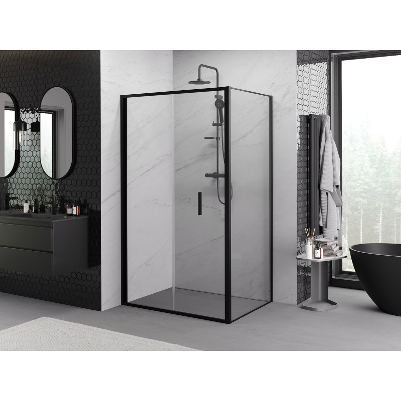Mexen Exo-F сгъваема душ кабина 80 x 70 см, прозрачна, черна - 816-080-070-70-00